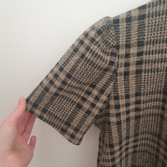 &me plaid Brown top size S - Picture 2 of 8